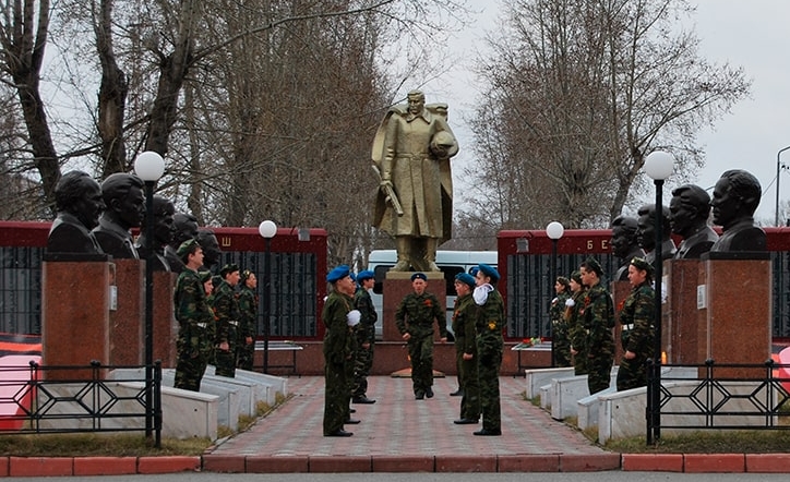 Мемориальный комплекс, посвященный ВОВ.