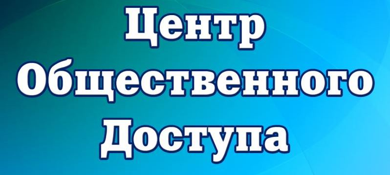 Центры общественного доступа к информации.